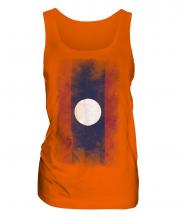 Laos Faded Flag Ladies Vest