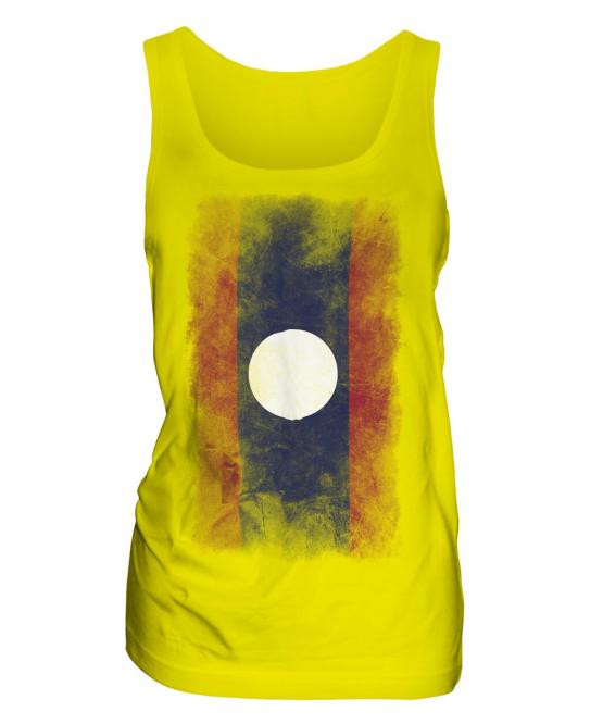 Laos Faded Flag Ladies Vest