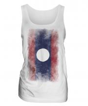 Laos Faded Flag Ladies Vest