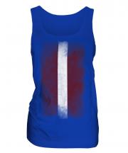 Latvia Faded Flag Ladies Vest