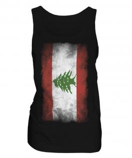 Lebanon Faded Flag Ladies Vest