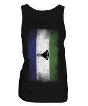 Lesotho Faded Flag Ladies Vest