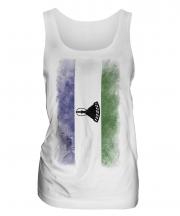 Lesotho Faded Flag Ladies Vest