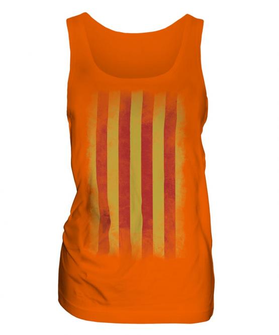 Catalonia Faded Flag Ladies Vest