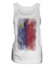 Liechtenstein Faded Flag Ladies Vest