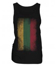 Lithuania Faded Flag Ladies Vest