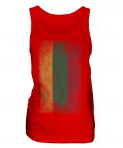 Lithuania Faded Flag Ladies Vest