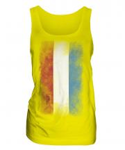 Luxembourg Faded Flag Ladies Vest