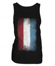 Luxembourg Faded Flag Ladies Vest