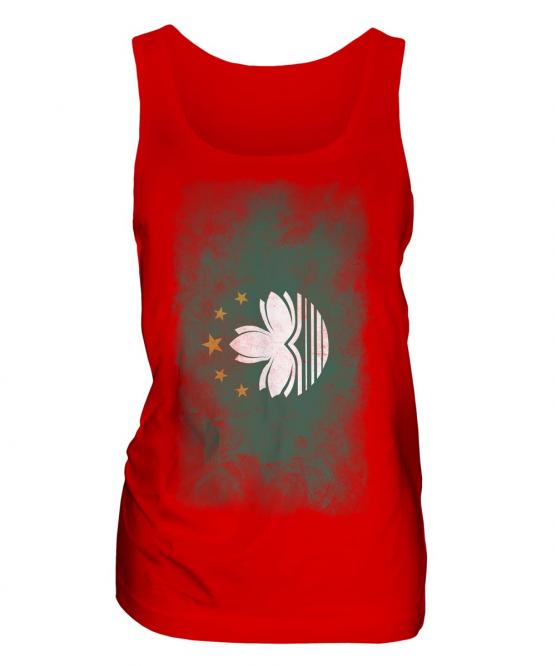 Macau Faded Flag Ladies Vest