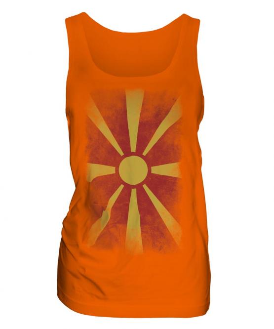 Macedonia Faded Flag Ladies Vest