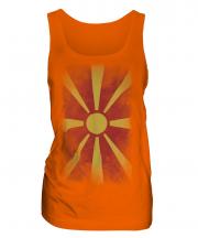 Macedonia Faded Flag Ladies Vest