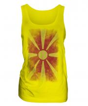 Macedonia Faded Flag Ladies Vest