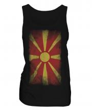 Macedonia Faded Flag Ladies Vest
