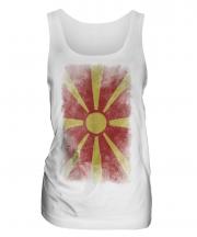 Macedonia Faded Flag Ladies Vest