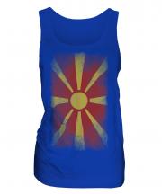 Macedonia Faded Flag Ladies Vest