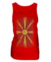 Macedonia Faded Flag Ladies Vest