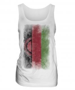 Malawi Faded Flag Ladies Vest