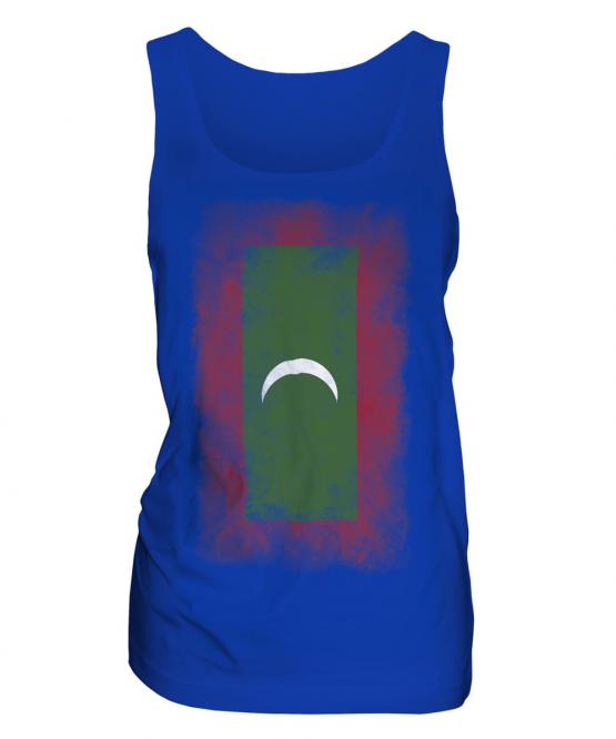 Maldives Faded Flag Ladies Vest