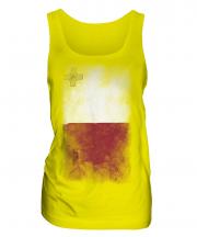 Malta Faded Flag Ladies Vest