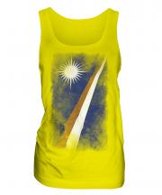 Marshall Islands Faded Flag Ladies Vest