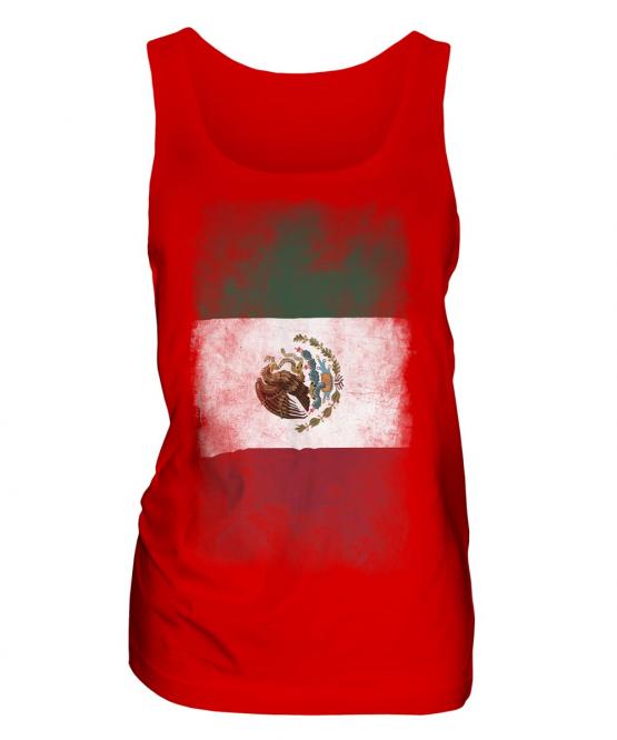 Mexico Faded Flag Ladies Vest