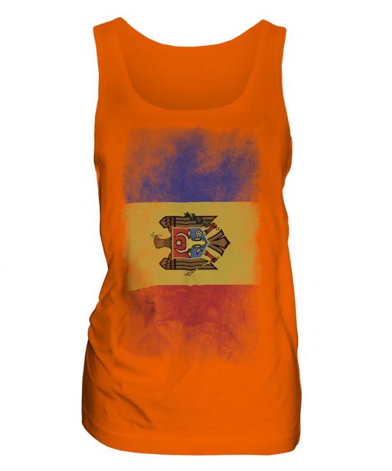 Moldova Faded Flag Ladies Vest