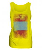 Mongolia Faded Flag Ladies Vest