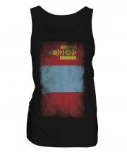 Mongolia Faded Flag Ladies Vest