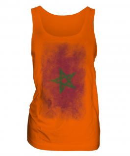 Morocco Faded Flag Ladies Vest