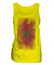 Morocco Faded Flag Ladies Vest