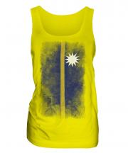 Nauru Faded Flag Ladies Vest
