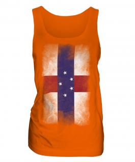 Netherlands Antilles Faded Flag Ladies Vest