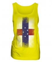 Netherlands Antilles Faded Flag Ladies Vest