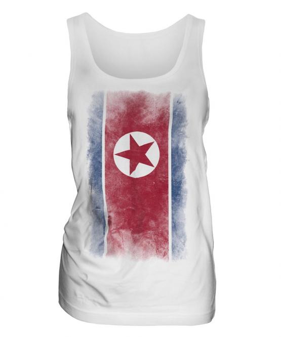 North Korea Faded Flag Ladies Vest