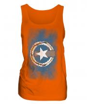 Northern Mariana Islands Faded Flag Ladies Vest