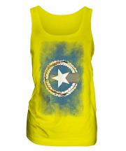 Northern Mariana Islands Faded Flag Ladies Vest