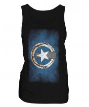 Northern Mariana Islands Faded Flag Ladies Vest