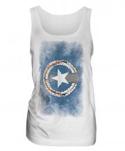 Northern Mariana Islands Faded Flag Ladies Vest