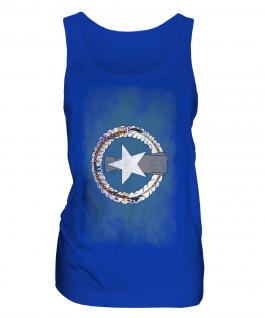 Northern Mariana Islands Faded Flag Ladies Vest