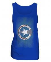 Northern Mariana Islands Faded Flag Ladies Vest