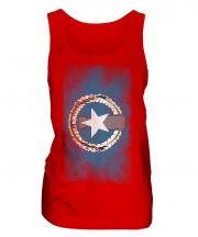 Northern Mariana Islands Faded Flag Ladies Vest