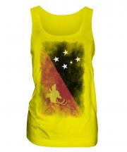 Papua New Guinea Faded Flag Ladies Vest
