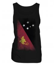 Papua New Guinea Faded Flag Ladies Vest