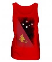 Papua New Guinea Faded Flag Ladies Vest