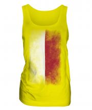 Poland Faded Flag Ladies Vest