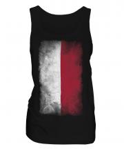 Poland Faded Flag Ladies Vest