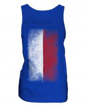 Poland Faded Flag Ladies Vest