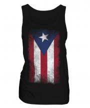 Puerto Rico Faded Flag Ladies Vest