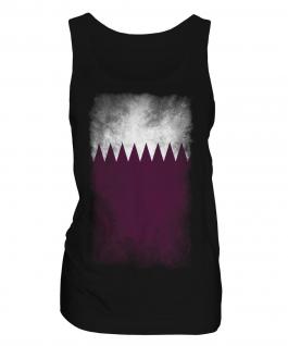 Qatar Faded Flag Ladies Vest